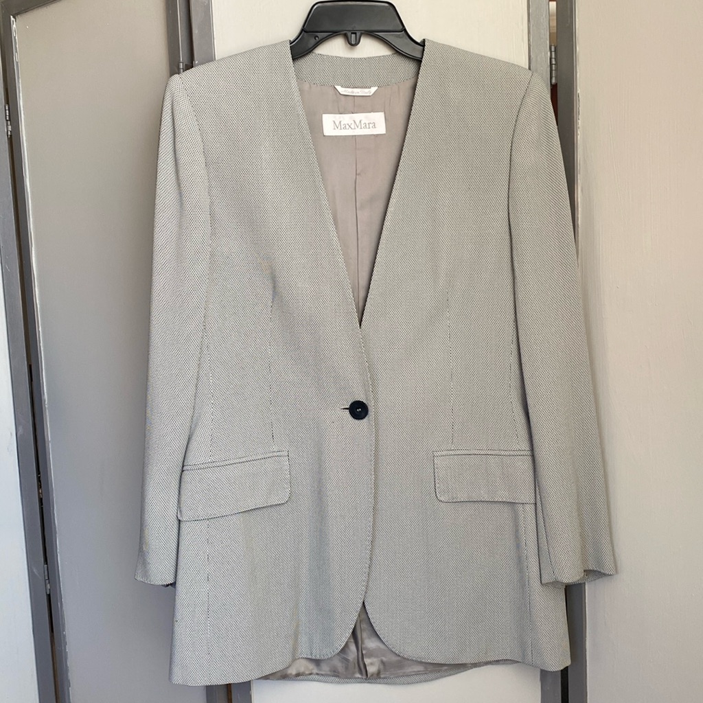Maxmara Gray Patterned Blazer